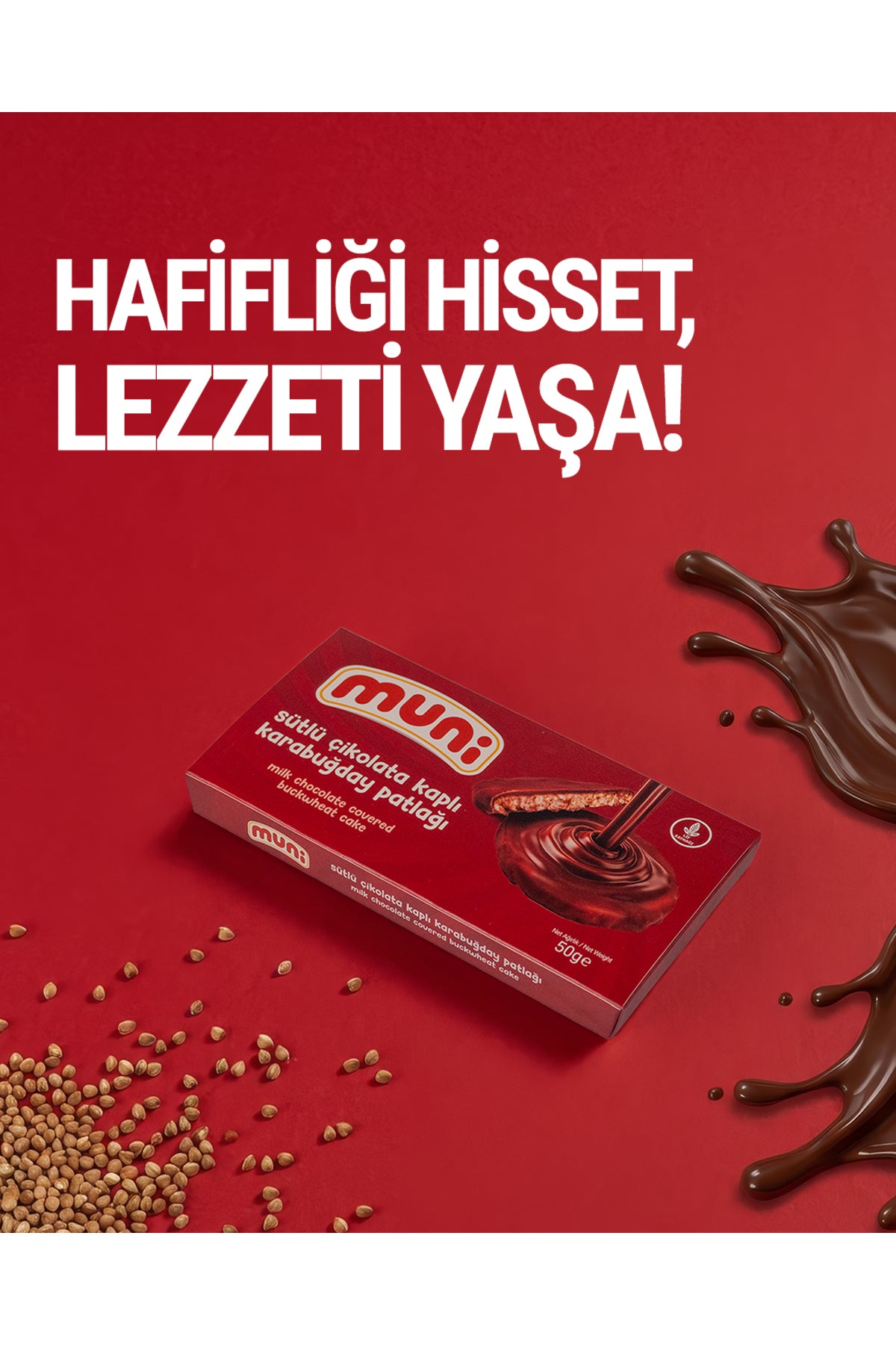 muni BITES Sütlü Çikolata Kaplı Karabuğday Patlağı 3'lü Paket