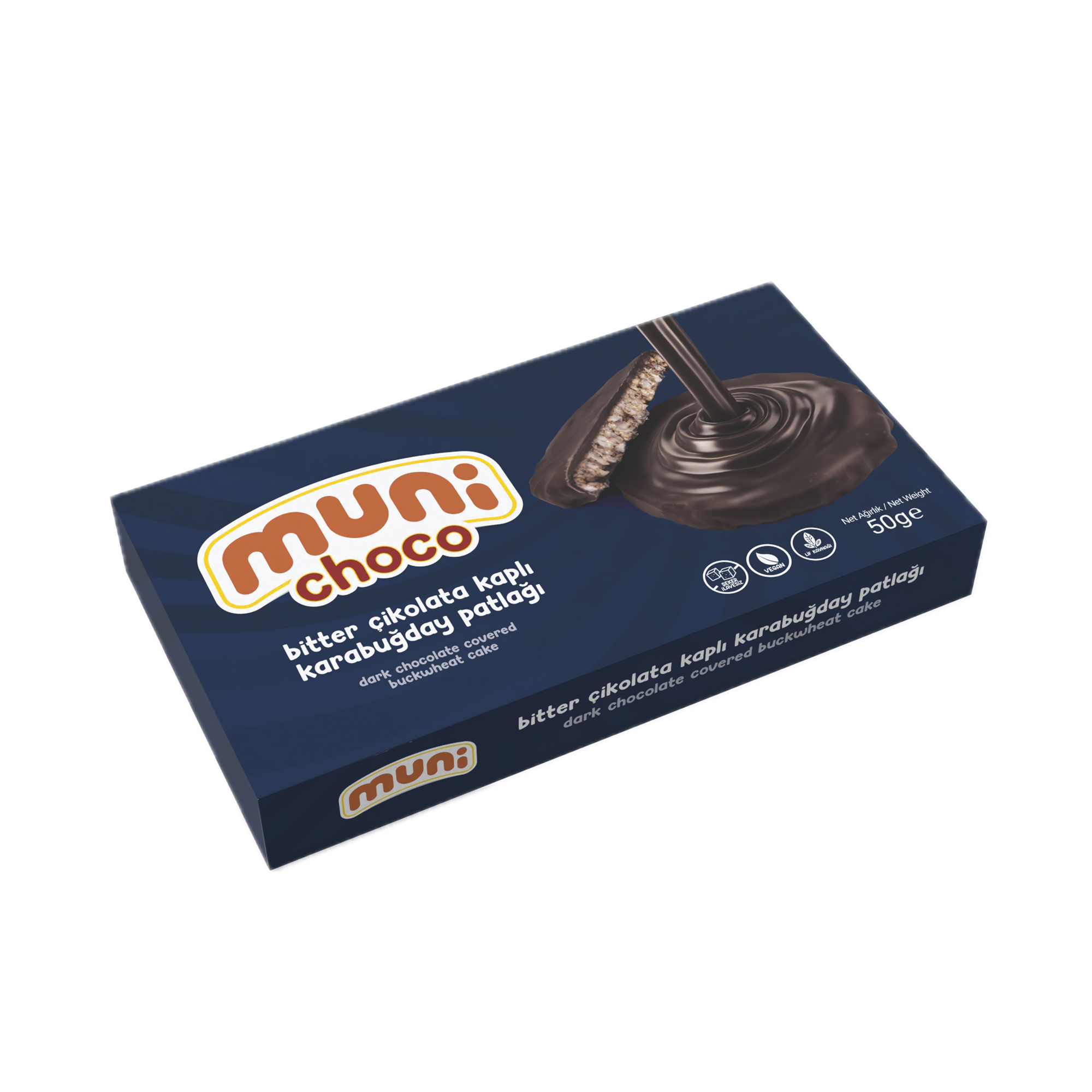 muni Bitter Çikolata Kaplı Karabuğday Patlağı