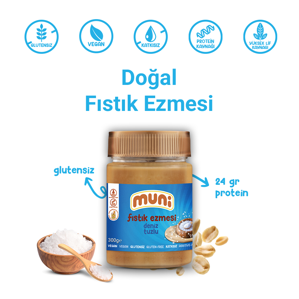 Deniz Tuzlu Fıstık Ezmesi, 300 G
