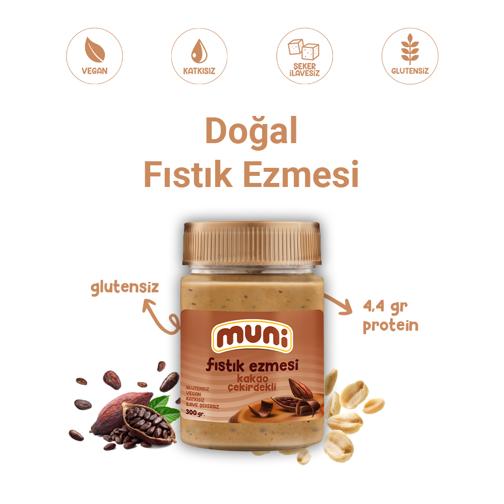 Fıstık Ezmesi Vegan 3'lü