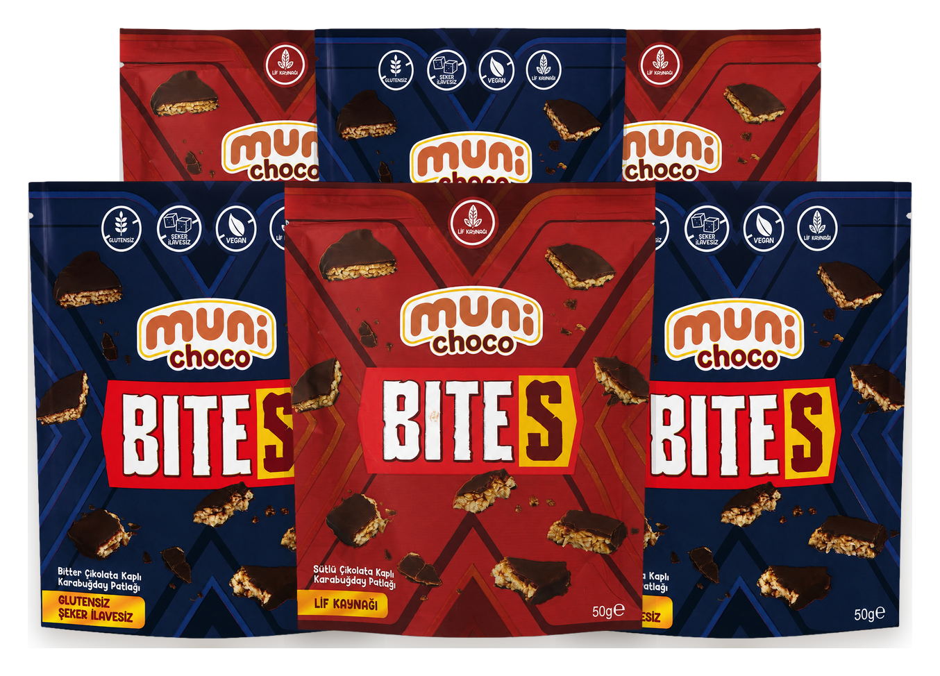 muni BITES Karışık 6'lı (3 Sütlü + 3 Bitter)