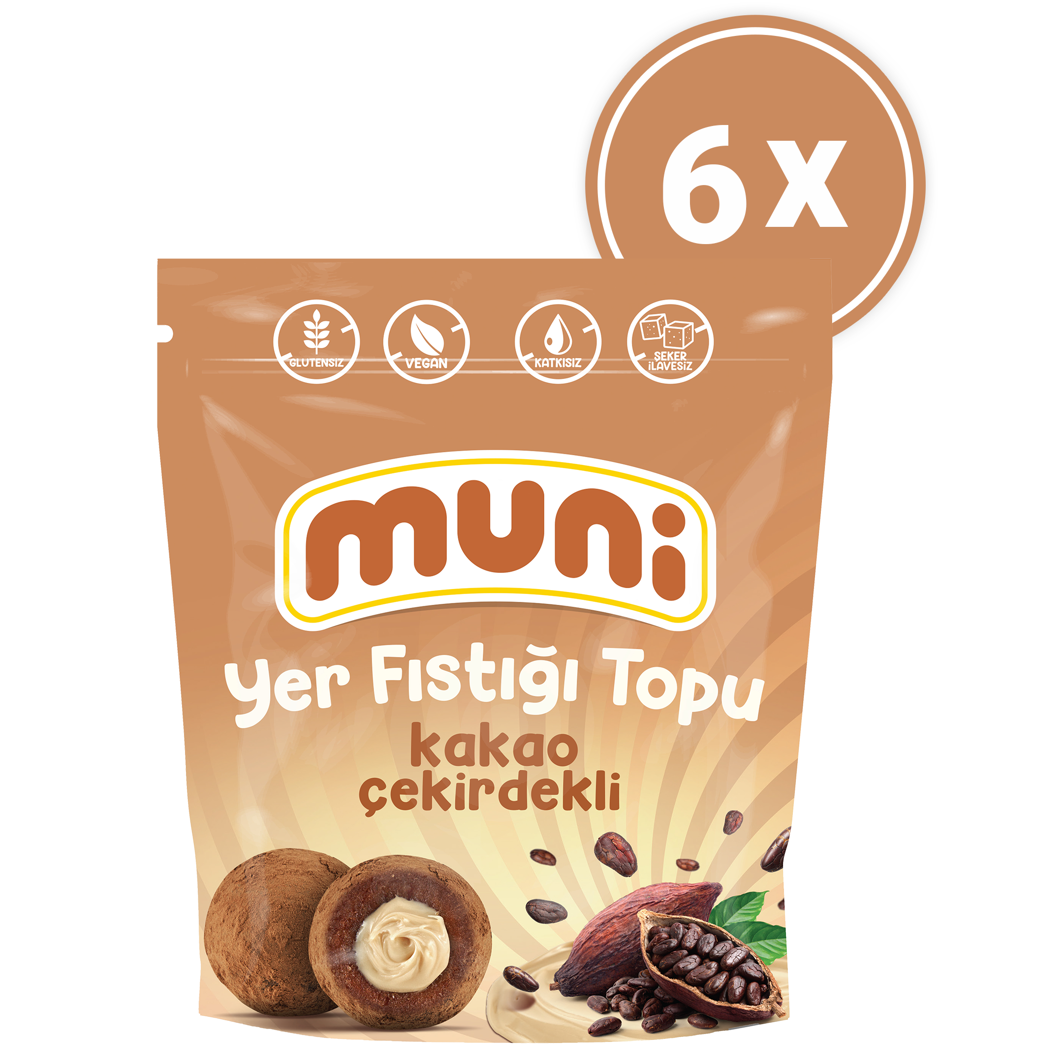 PEANUT BALL WITH COCOA BEANS