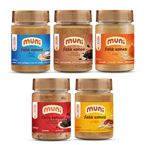 Peanut Butter, Mixed Pack, 300 g × 5