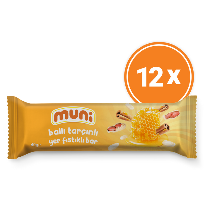 muni Honey Cinnamon Peanut Bar 12-Pack