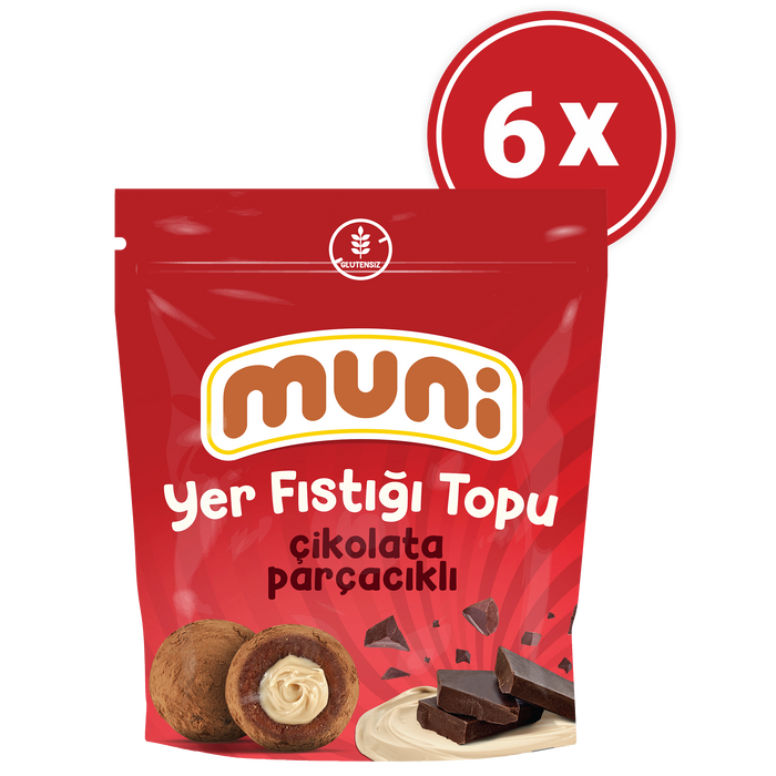 Chocolate Chip Peanut Ball, 80 g × 6