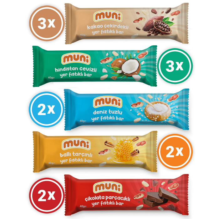 Peanut Bar, Mixed Pack, 40 g × 12