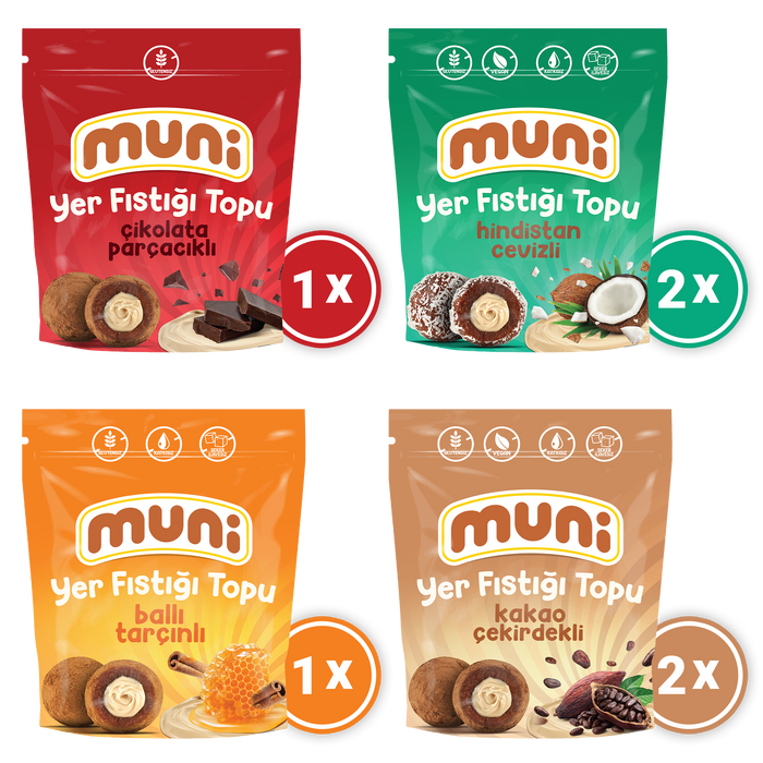 Peanut Ball, Mixed Pack, 80 g × 6