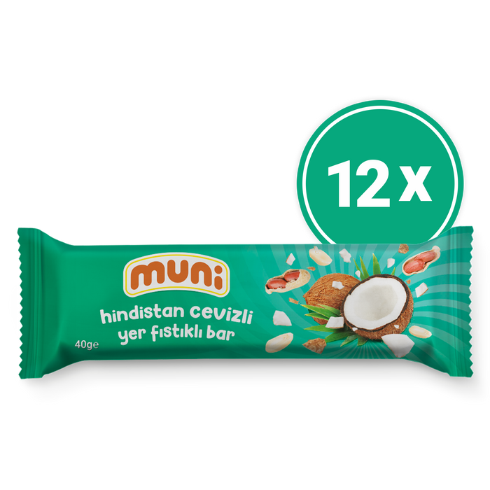 Coconut Peanut Bar, 40 g × 12