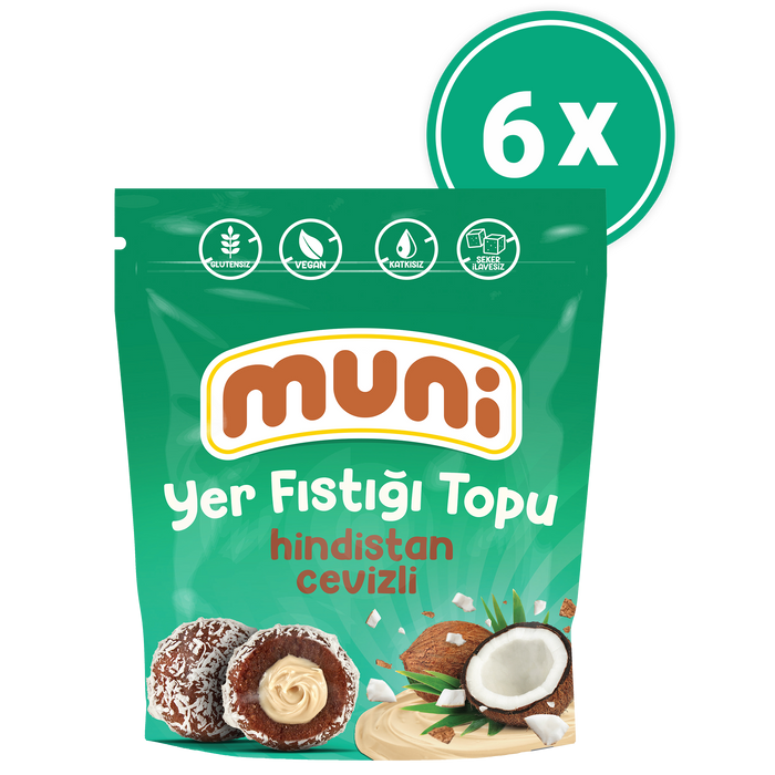 Coconut Peanut Ball, 80 g × 6