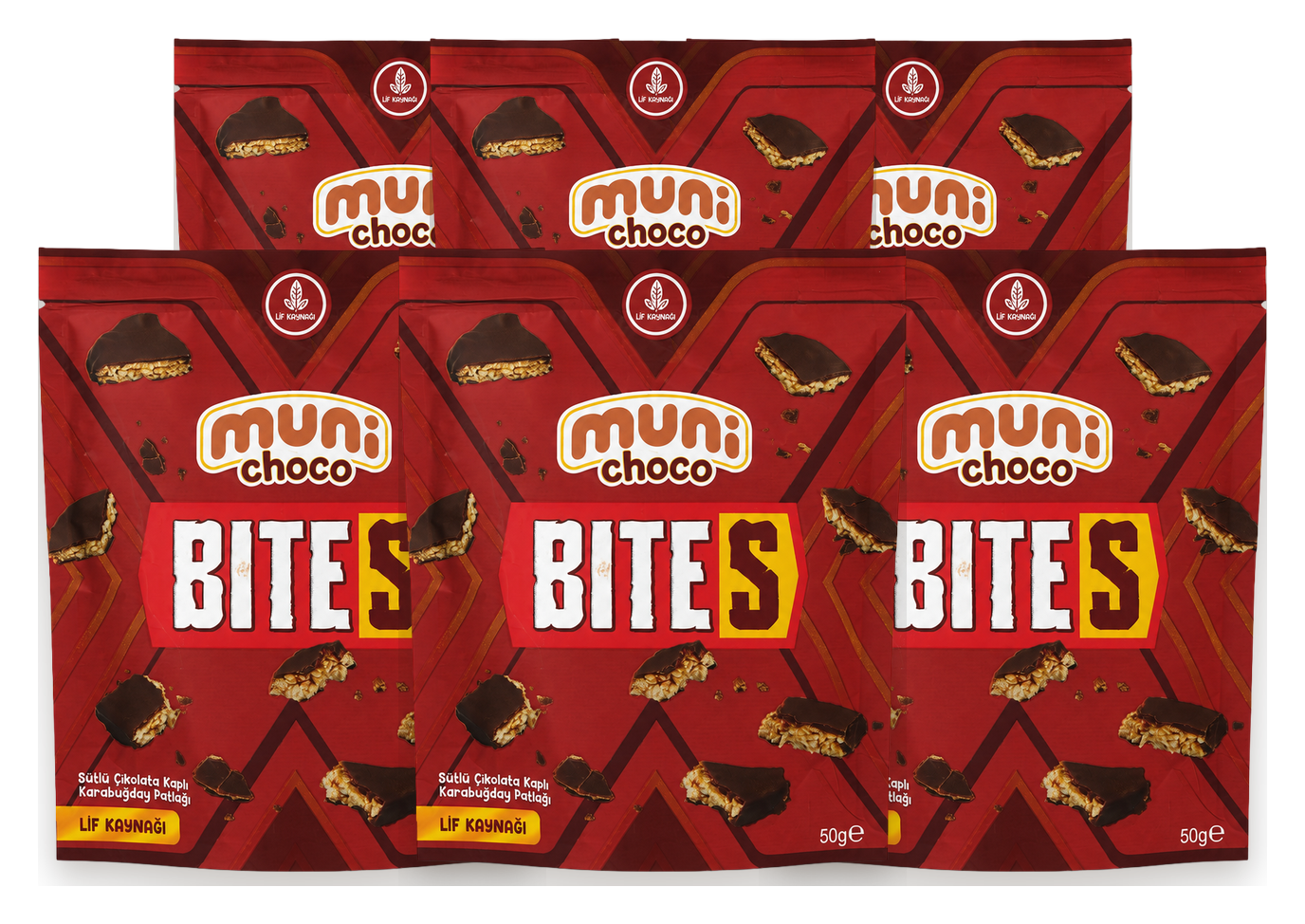 muni BITES Sütlü Çikolata Kaplı Karabuğday Patlağı 6'lı
